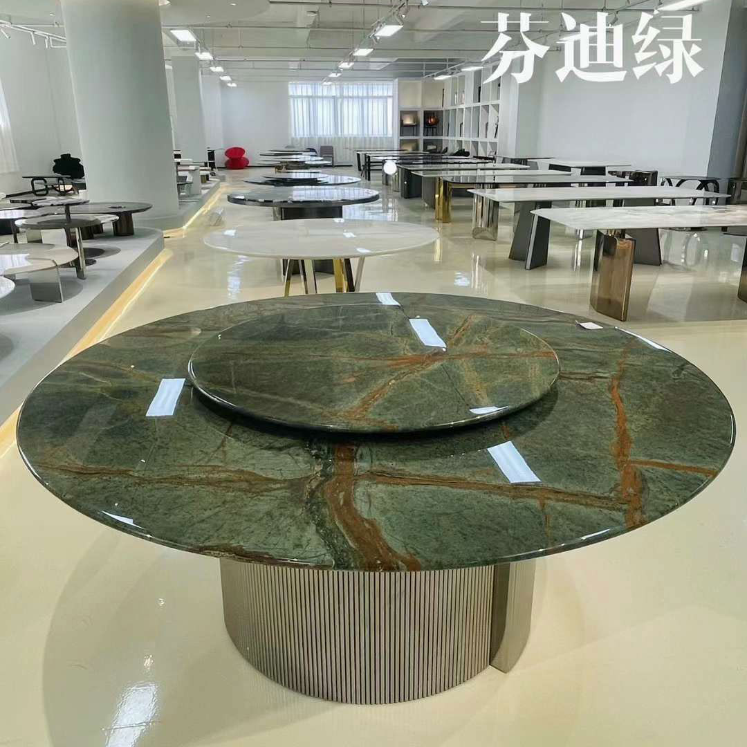 Faith Stone Best Looking Rainforest Green Marble Slabs Luxury Table Countertops