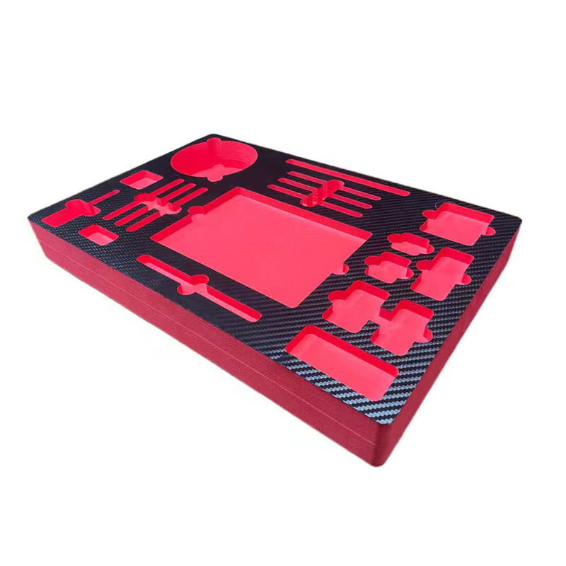 Custom Black EVA Molded Foam Tool Packaging EPE Sponge Organizer Laser Cutout Tray Insert