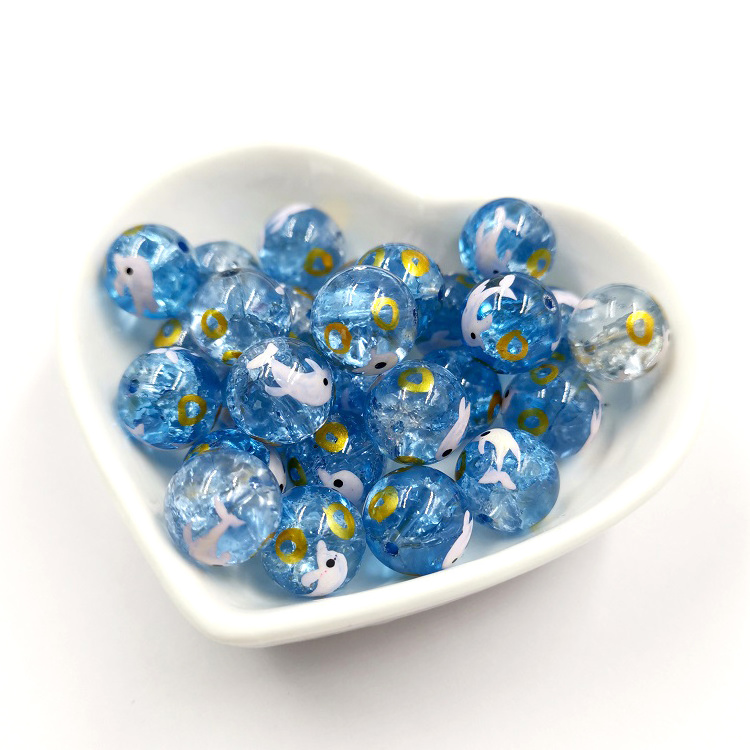 Hand Painted Animal Beads Glass Pearls For Jewellery Making Bead Spacers