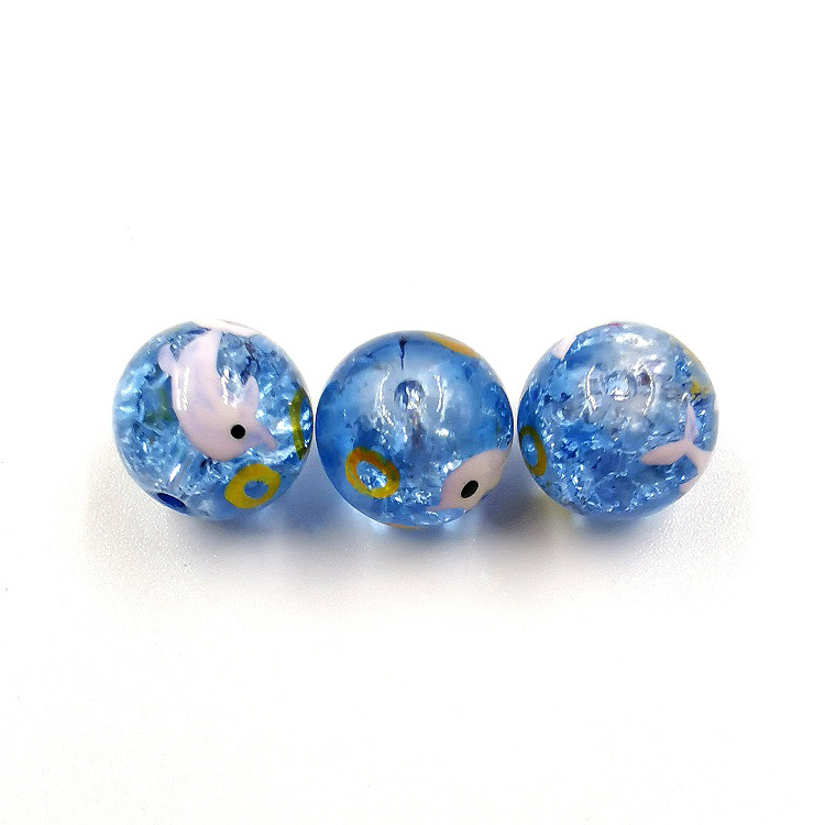 Hand Painted Animal Beads Glass Pearls For Jewellery Making Bead Spacers