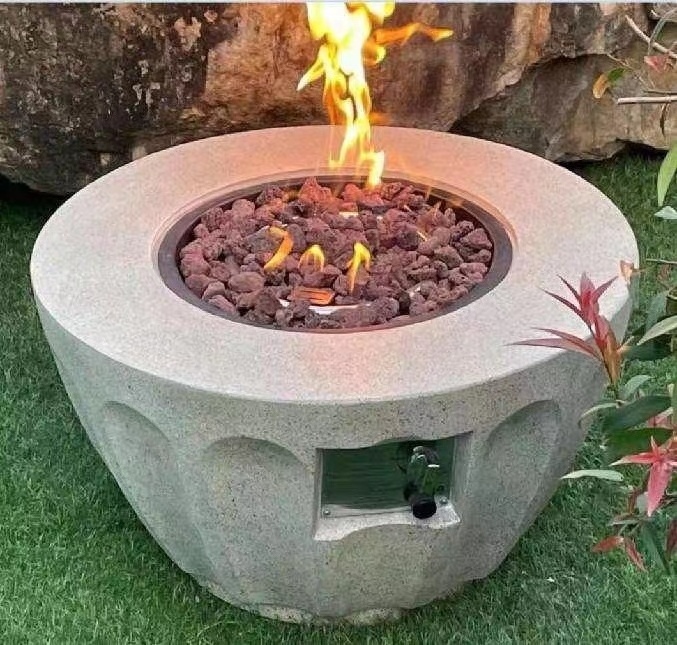 Garden Metal Firepit Backyard Round Gas Fire Bowl Wood Burning Corten Steel Outdoor Fire Pit