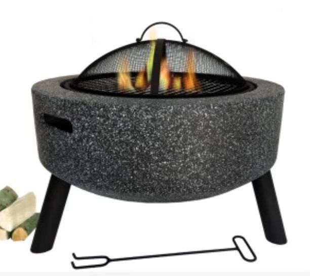 Outdoor Backyard Heavy Duty Metal Large Bonfire Wood Burning Portable Hollow Out Brazier Fire Pit For Garden Outside