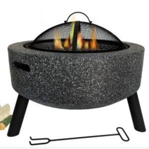 Outdoor Backyard Heavy Duty Metal Large Bonfire Wood Burning Portable Hollow Out Brazier Fire Pit For Garden Outside