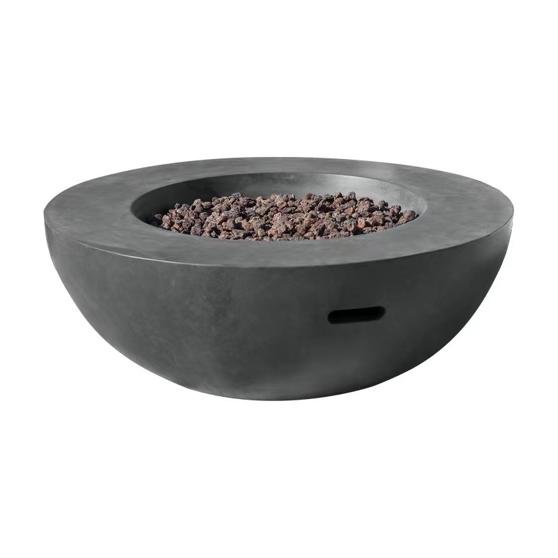 good round table gas fire pit modern furniture backyard grey fire pit propane fire table concrete