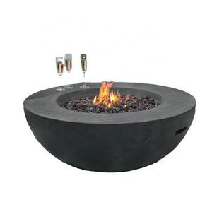 good round table gas fire pit modern furniture backyard grey fire pit propane fire table concrete