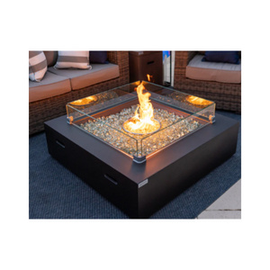 Modern design mini tabletop copper gas garten sofa fire pit table