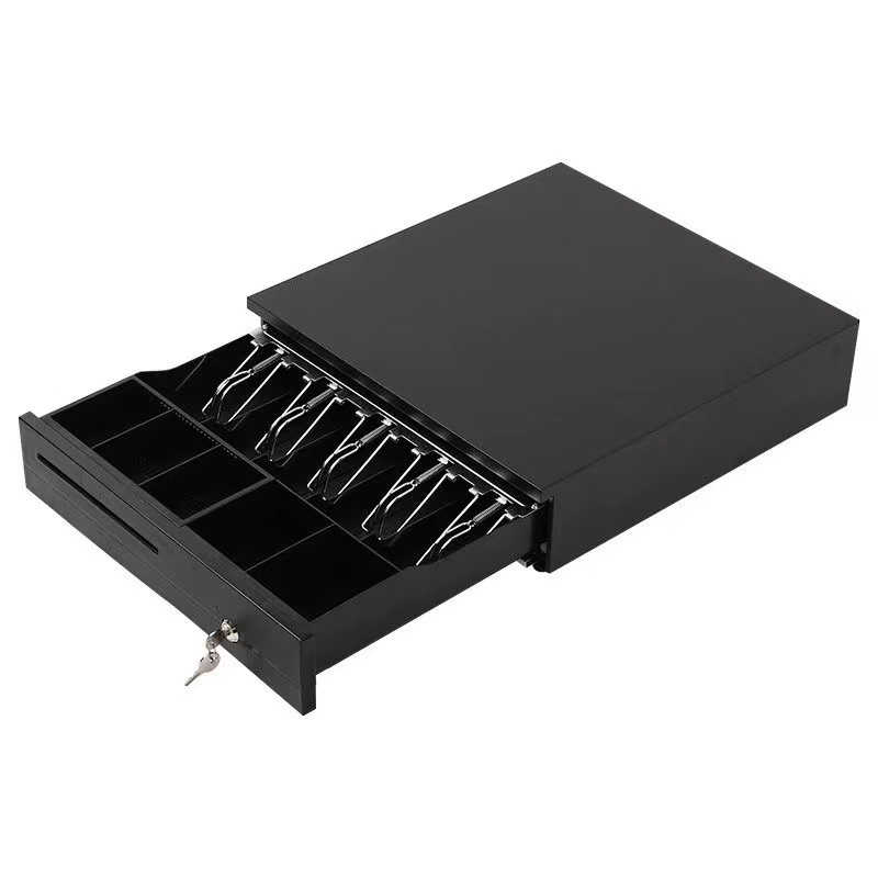 Hot Selling Economical RJ11 405mm Width Metal Money Lock Box 5 Bill 5 Coin  for Fiscal Pos Cash Register