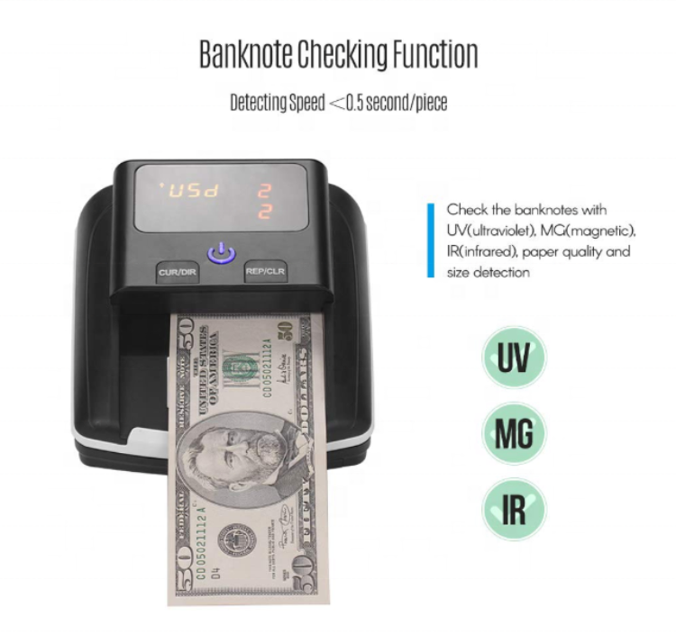 Mini Money Detector Currency Detectors Portable Money Counter Counterfeit Detector