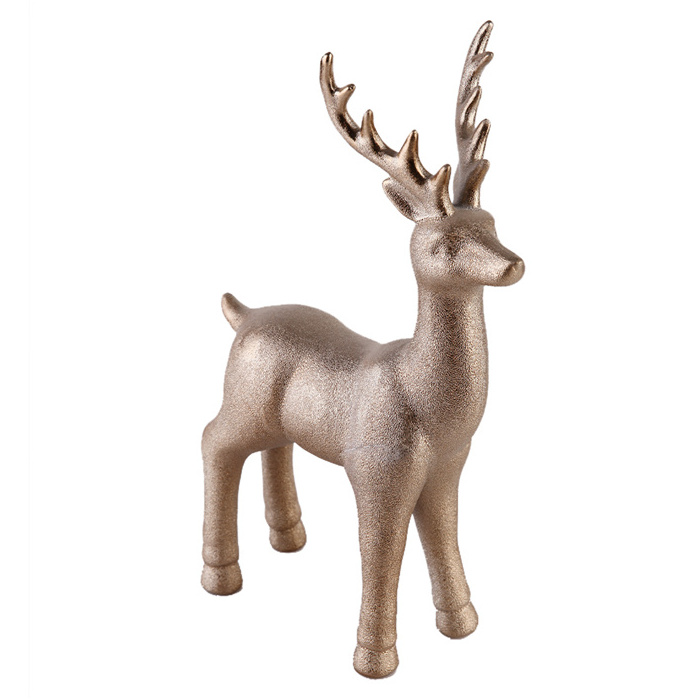 silver reindeer ceramic reindeer figurine ornament christmas decoration