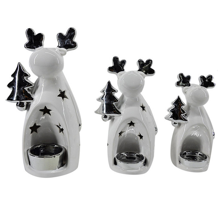 Modern ceramic christmas reindeer porcelain deer wholesale