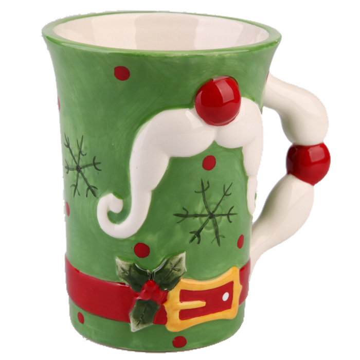 Handmade Christmas mug ceramic mug snowman ceramic coffee mug