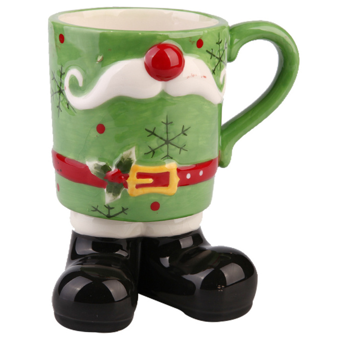 Handmade Christmas mug ceramic mug snowman ceramic coffee mug