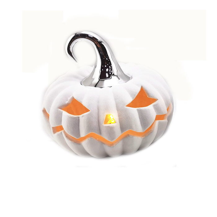 Cheap wax burner candle warmer for halloween bulk ceramic halloween pumpkin candle