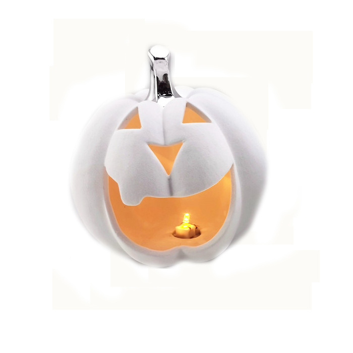 Cheap wax burner candle warmer for halloween bulk ceramic halloween pumpkin candle