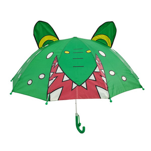 Factory OEM Cheaper Cartoon Waterproof 3D Safe Frame Kids Animal Head Children Character  Umbrella for Outdoor