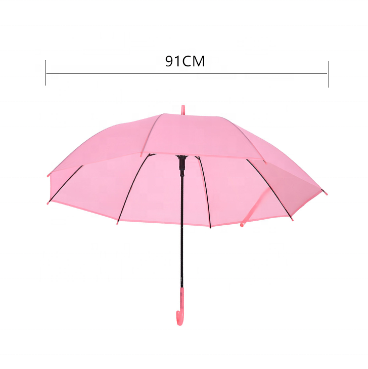 Cheap Rain Gift Custom Straight Promotion Transparent Paraguas Parapluie Sombrillas Clear PVC TPU Poe Plastic Umbrella