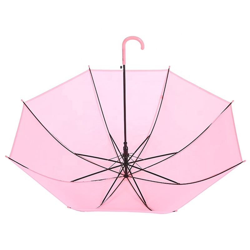 Cheap Rain Gift Custom Straight Promotion Transparent Paraguas Parapluie Sombrillas Clear PVC TPU Poe Plastic Umbrella