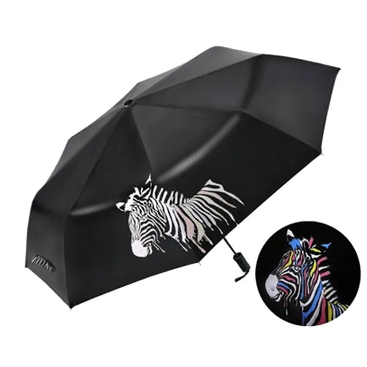 Custom UV  protection sun color changing Folding Magic Umbrellas