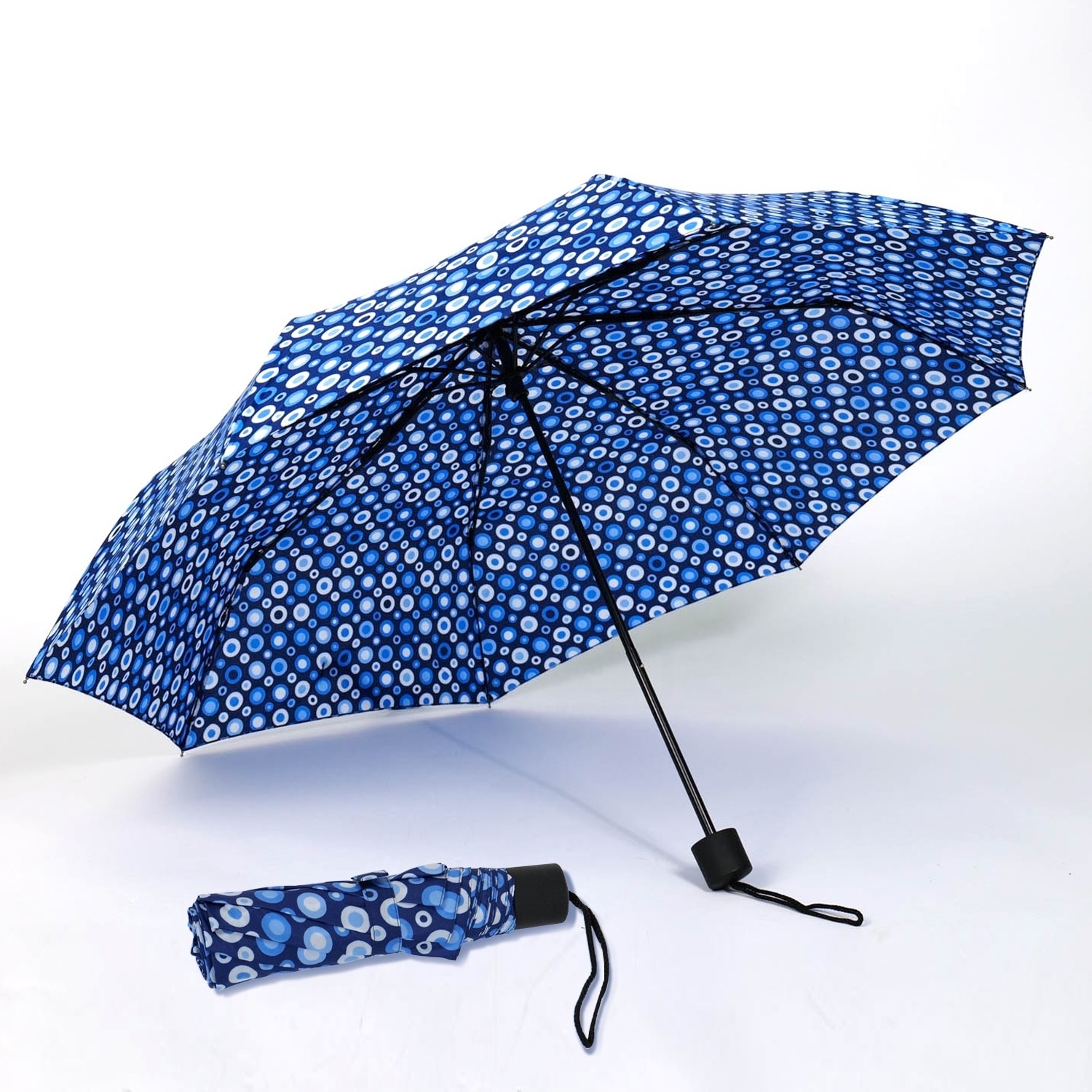 Chinese Printing 3 Folding Umbrella Corporation Customized Foldable Sombrillas umbrella for Outdoor