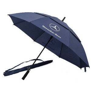 Blue 62  68 Inch Extra Large Oversize Double Canopy Vented Windproof Benz Automatic Open Golf Umbrella for promotion