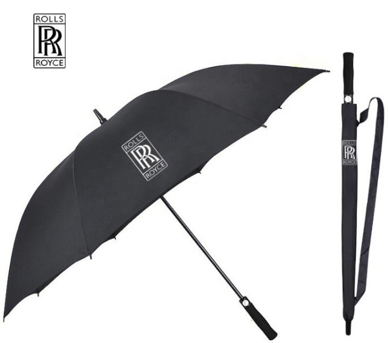 Rolls royce Umbrella Black Big Size Factory rain big size car auto Automatic Open Promotion Straight Golf Umbrella For Outdoor