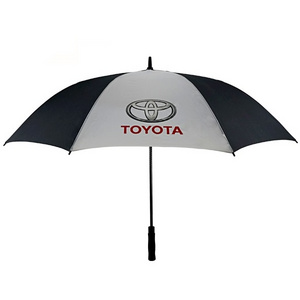 Factory Rain Big Size Toyota Car Auto Black Customized Promotion Logo Printing Outdoor Straight Golf Umbrella For Promotion