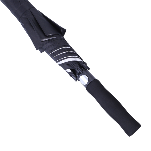 30 Inch High Quality Auto Open EVA Handle Fiber ANTI UV  Silver Fabric Promotion Automatic Golf Umbrella