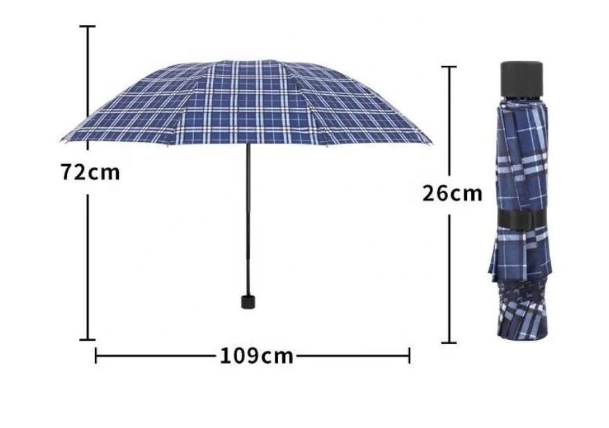 Cheap  Big 3 Folding Lattice Umbrella With Custom Logo Plain Fabric For sun and Rain Waterproof Paradise Umbrella