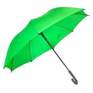 Green Colorful Red Fiberglass High Quality Promotional Automatic Straight Golf Umbrella For Hiking