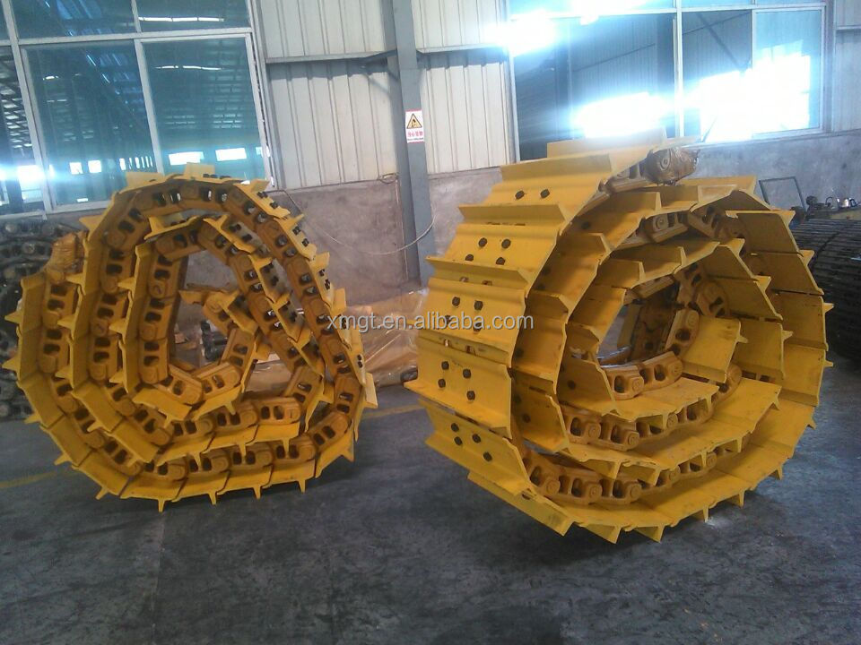 SK200 track chain track shoe assy amphibious excavator undercarriage