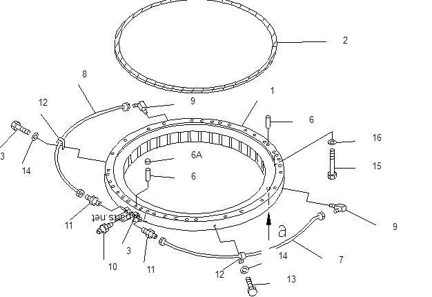 207-25-61100 SWING CIRCLE ASS`Y fit Excavator, PC300LC-5 Swing bearing