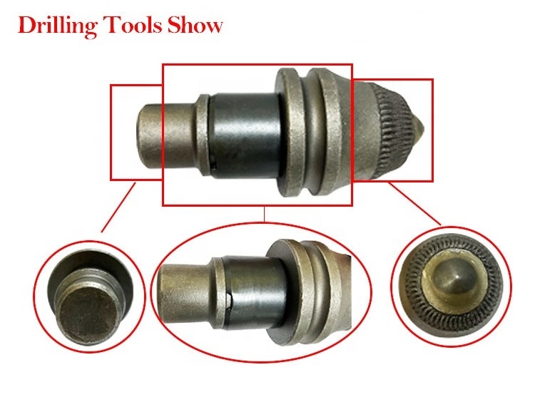 Drilling Tools Conical Pick Cutting Tools With Step Shank 43mm/ 35mm,30mm Shank  Mining Machine Cutting Teeth