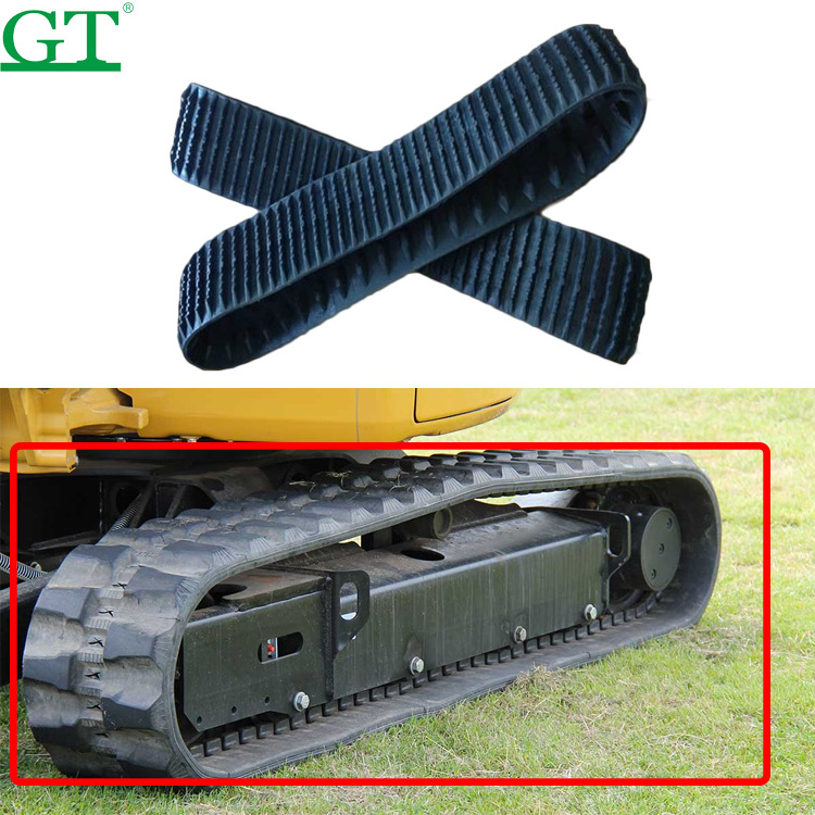 agricultural snowblower chassis rubber crawler track skid steer loader mini excavator undercarriage small rubber track