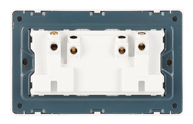 British/bs/uk 250v 15a Single Pole Double Twin 3 Pin Plug Socket/ 2x3 Hole Rectangular Power Wall Switch Socket With Neon Outlet