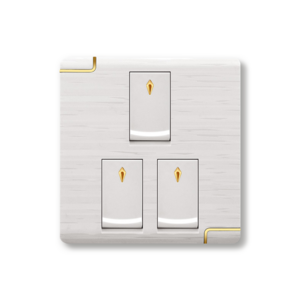 British Standard 3 Gang 1 Way/3 Gang 2 Way 16a Wall Switch 3 Gang 2 Way