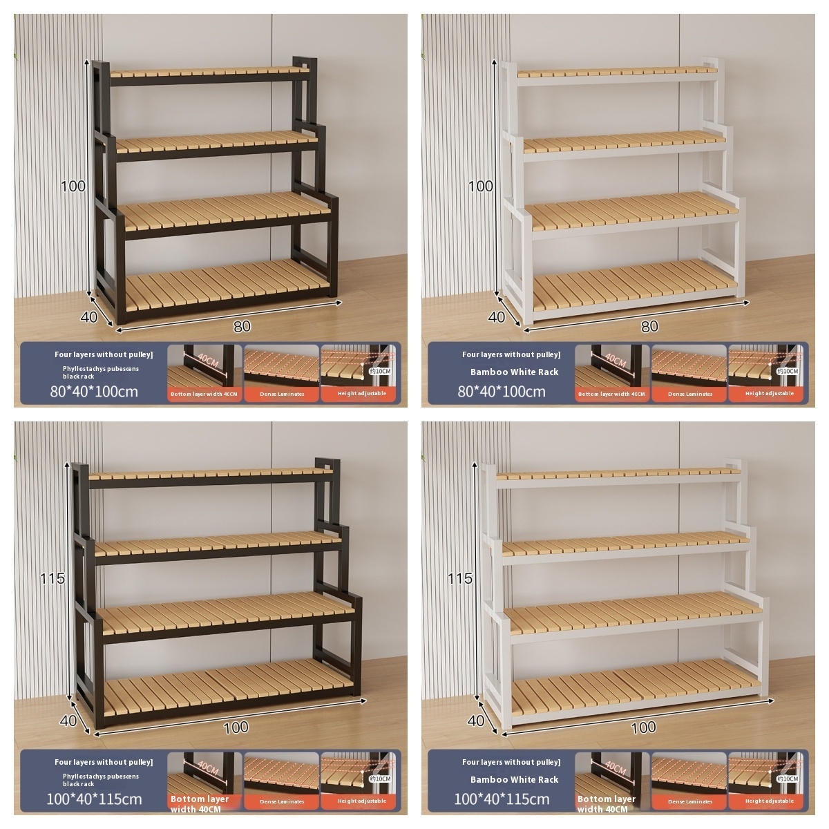 New style economy multi-layer shelves balcony living room movable iron bookshelf shelf storage for flower