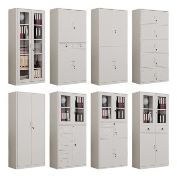 Customized Financial office file utility cabinet with doors and lock accounting bookshelf partition decorative storage cabinet