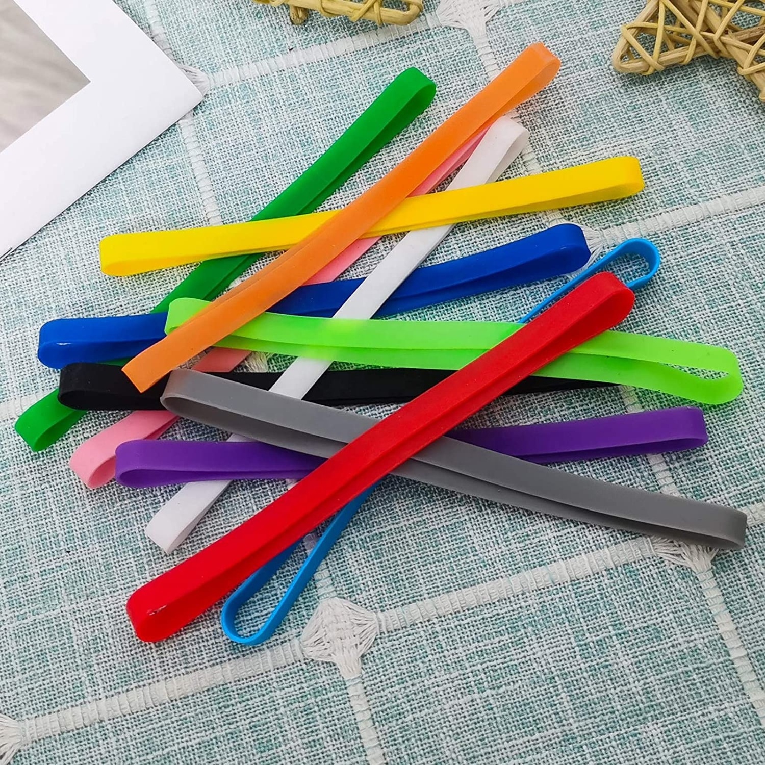 Round Silicone Rubber Bands Colorful Elastic Bands Elastic Rubber Wrapping Bands