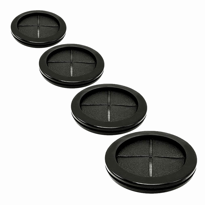 Custom Good Quality Non-standard Silicone Black Square Oval Rubber Grommet