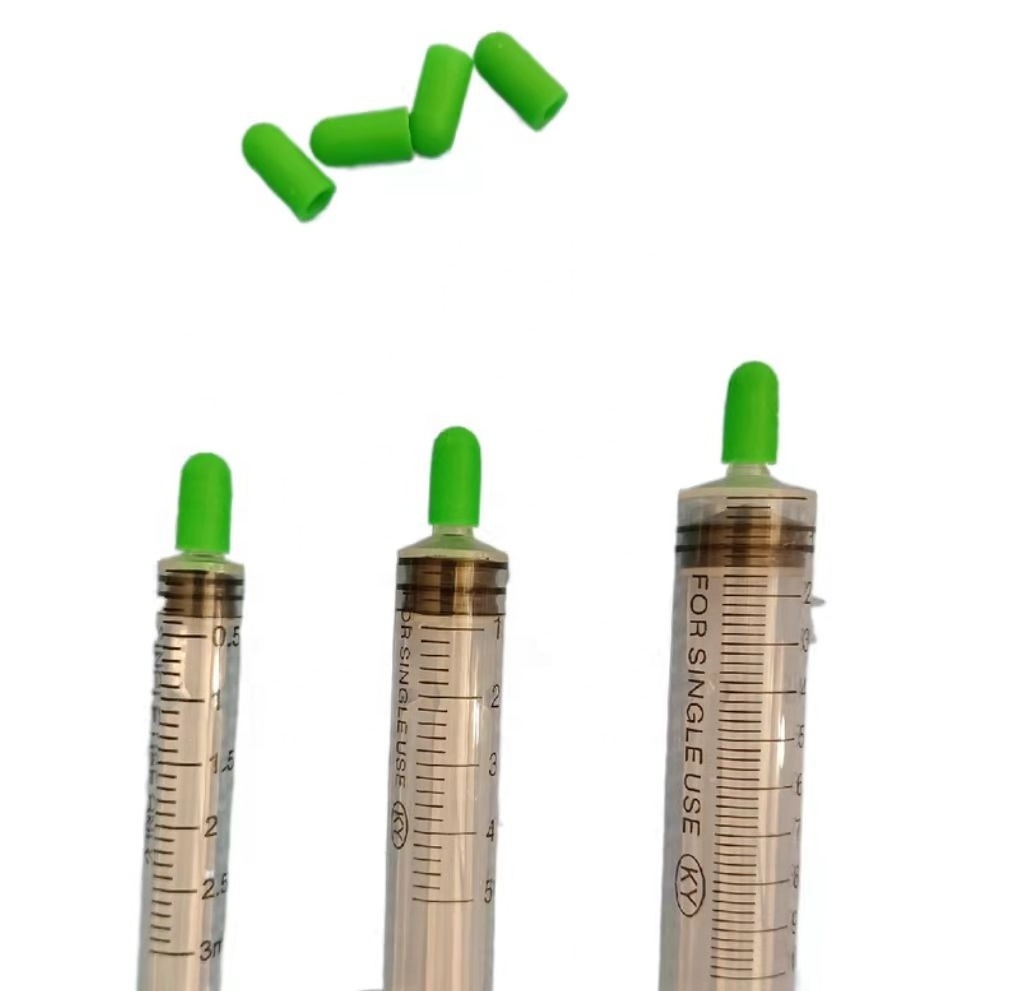 Custom silicone rubber syringe end tip rubber drip tip for syringe