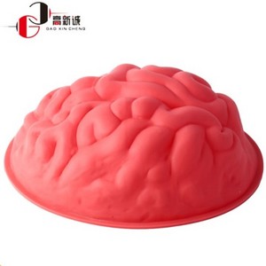 New design brain shape silicone mold halloween cake mold