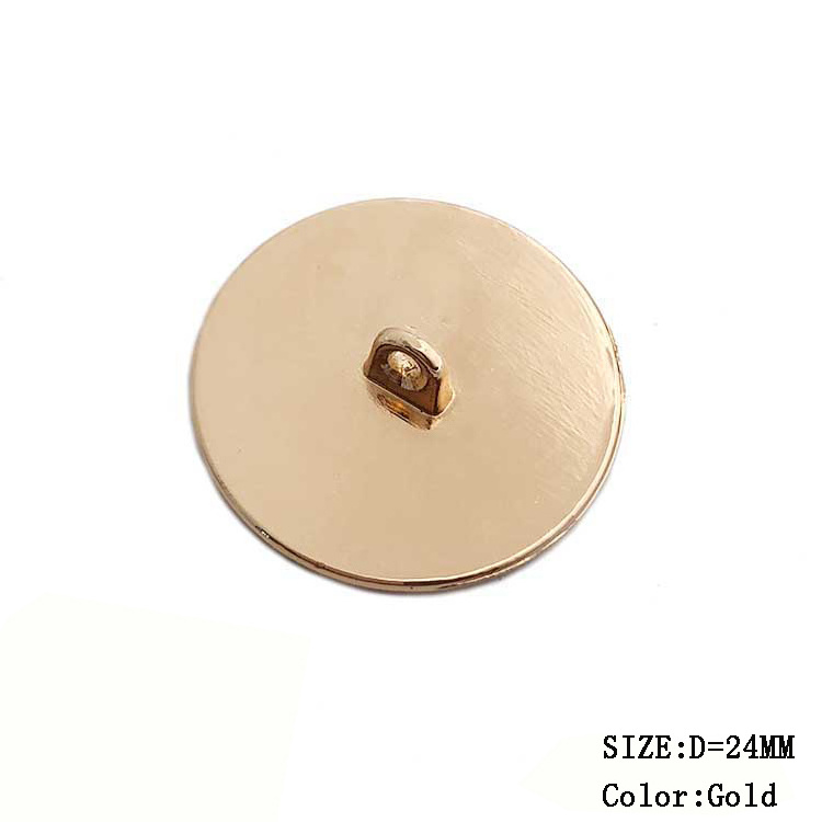 High quality engraved gold brand logo custom clothes metal dome shank button with logo for denim clothing