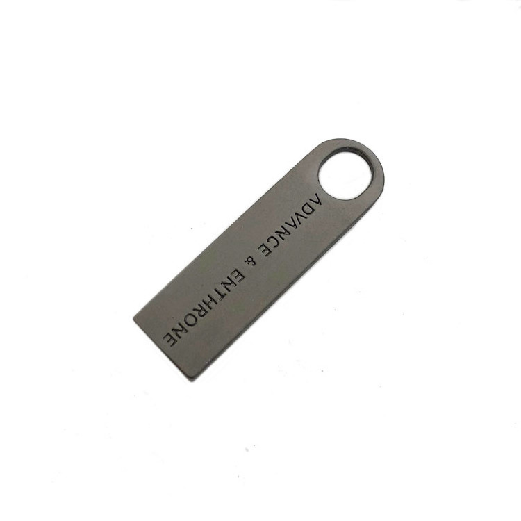 Wholesale embossed matte black brand logo custom metal zipper pull for jackets