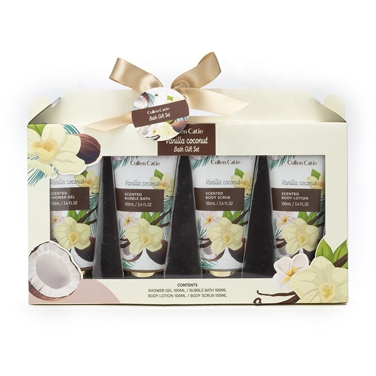 natural bath gift shower gel body  scrub works  spa self care gift set  luxury bath supplies charcoal scent private label