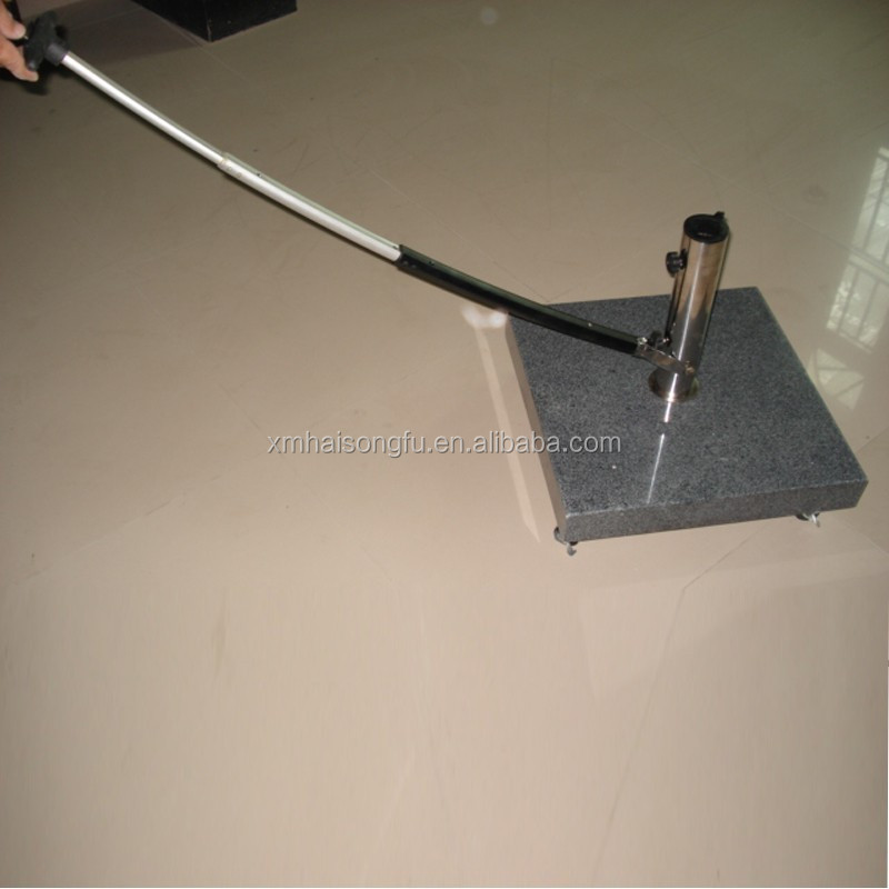 Granite cantilever umbrella base with wheels