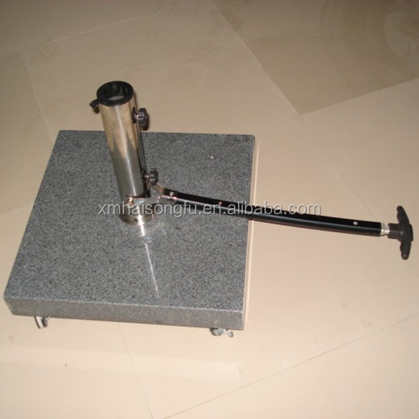 Granite cantilever umbrella base with wheels