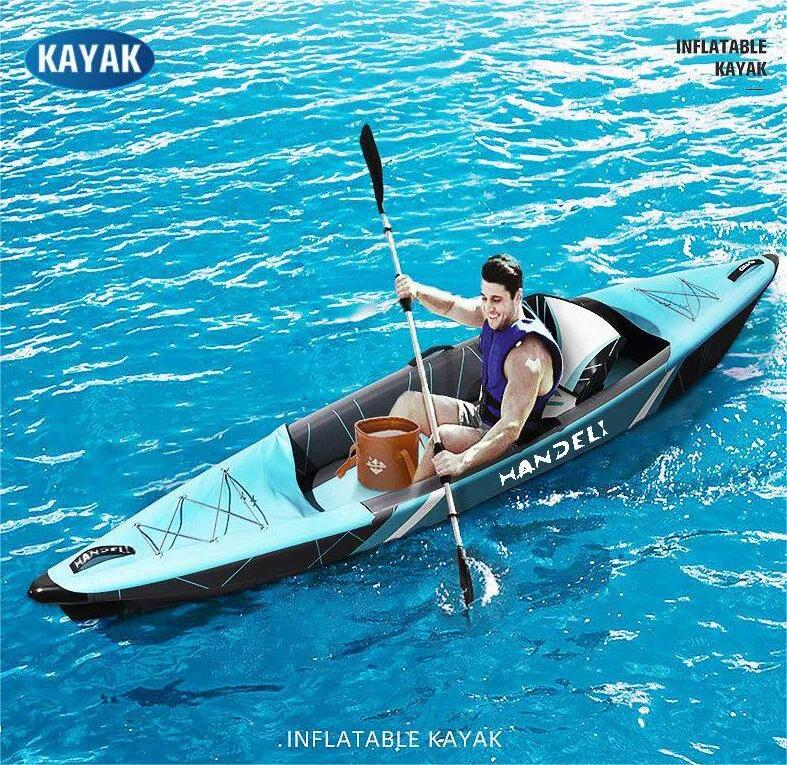 Hot Sale Popular Lightweight Inflatable Fishing Kayak PVC Material 2 Person Kayak for Sale