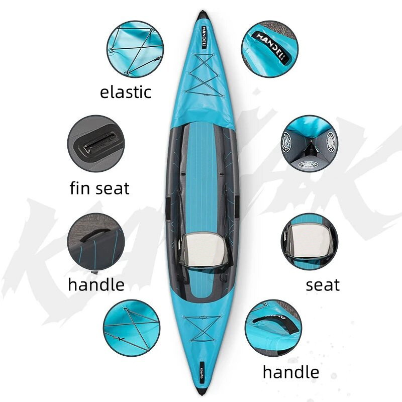 Hot Sale Popular Lightweight Inflatable Fishing Kayak PVC Material 2 Person Kayak for Sale