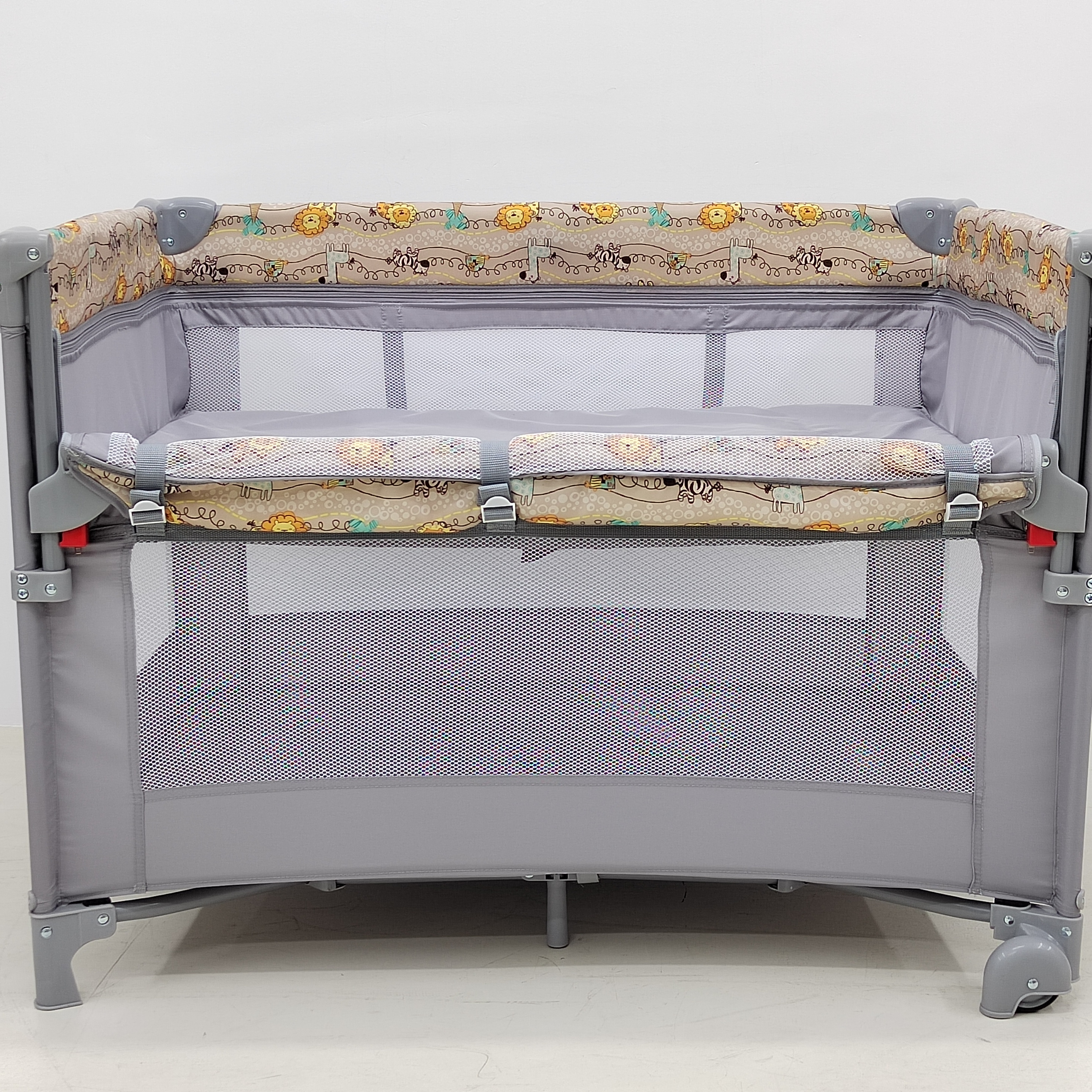 Manufacturer  Hot sale  Foldable  travel cot playpen for baby beside sleeper next to me drop side cot for hospital bedroom use