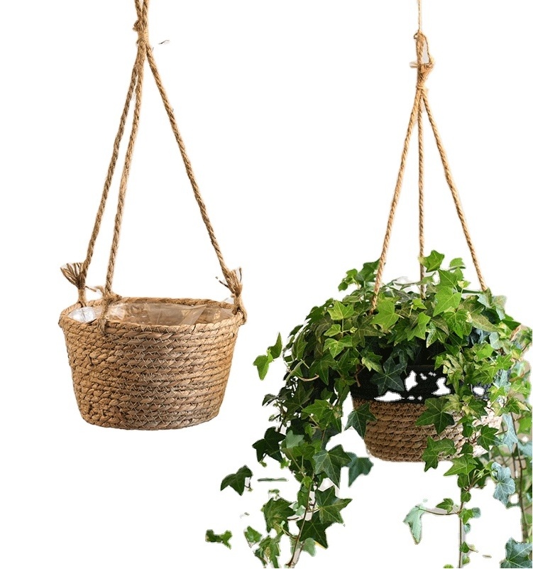 Hot sale artificial decorative flower hanging baskets planter for garden decoration made in China